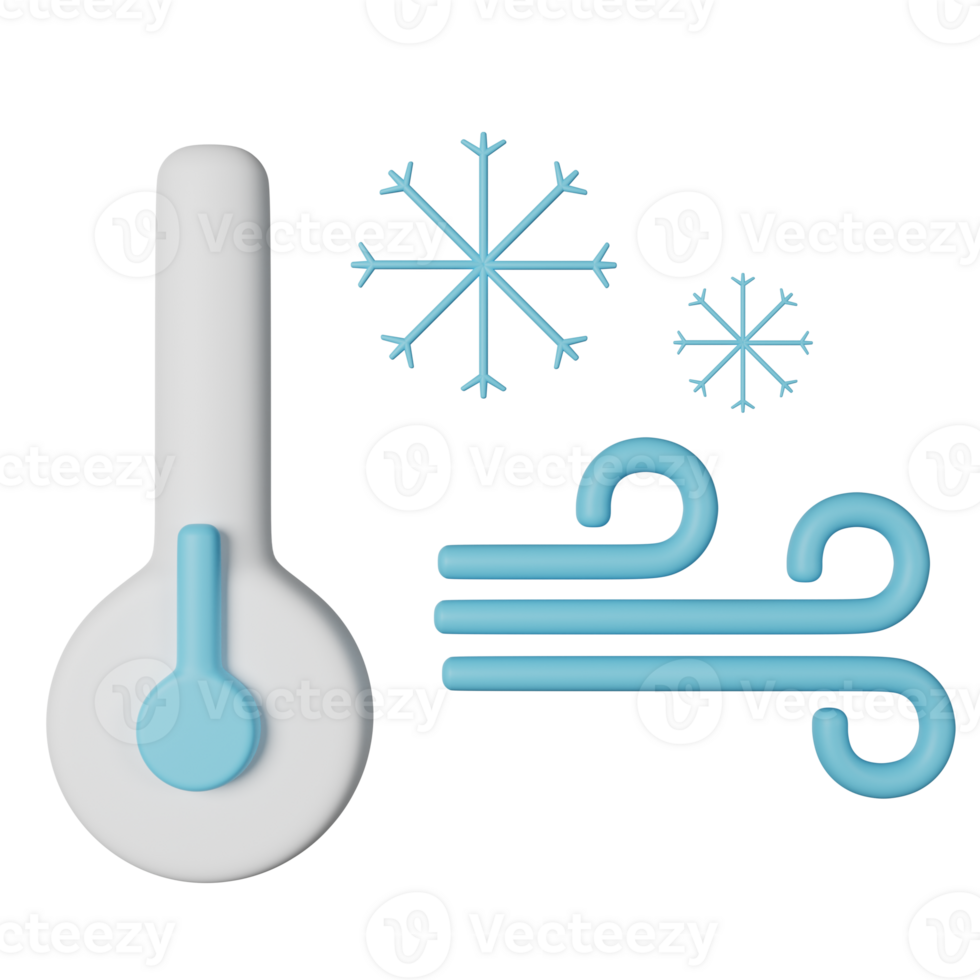 Freeze 3D Render Icon Illustration png