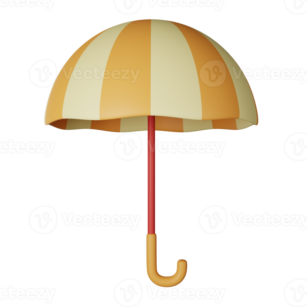 Umbrella 3D Render Icon Illustration png