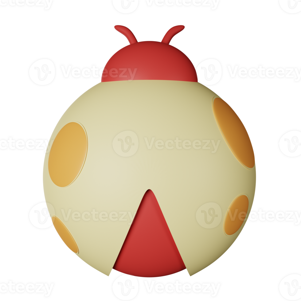 Ladybug 3D Render Icon Illustration png