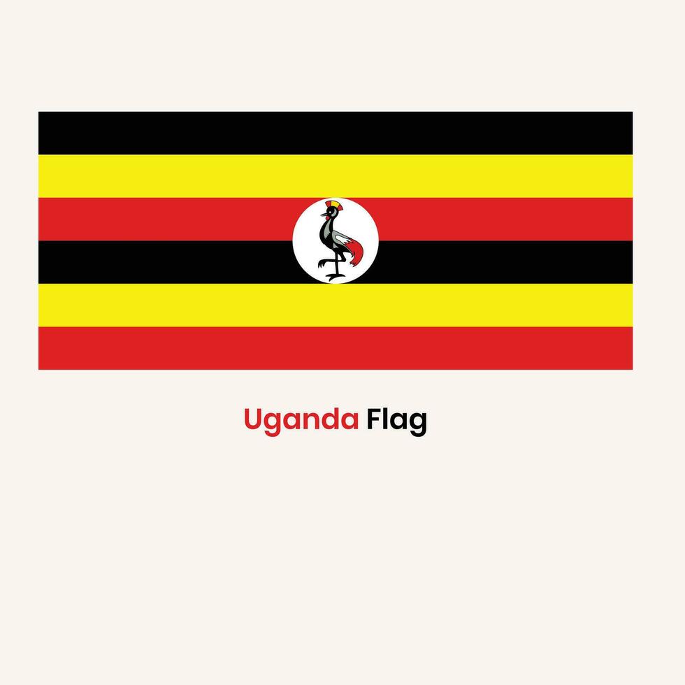 The Uganda Flag vector