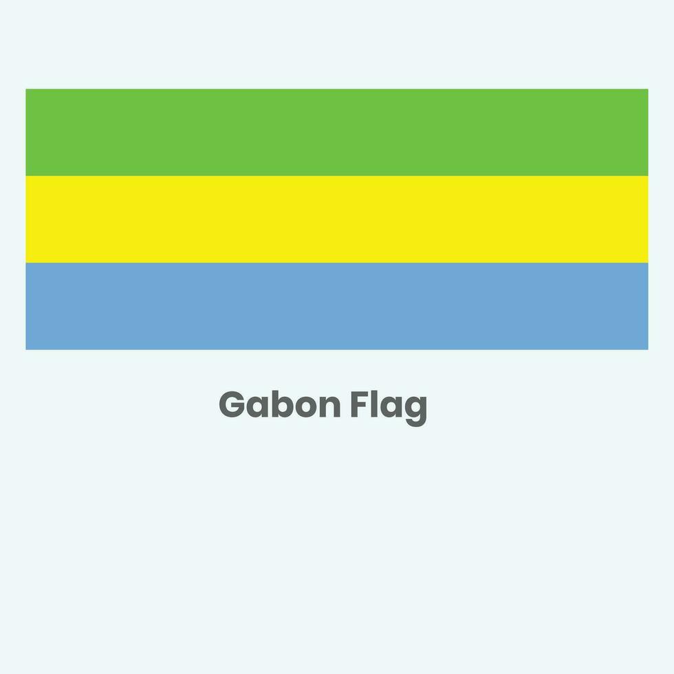 The Gabon Flag vector