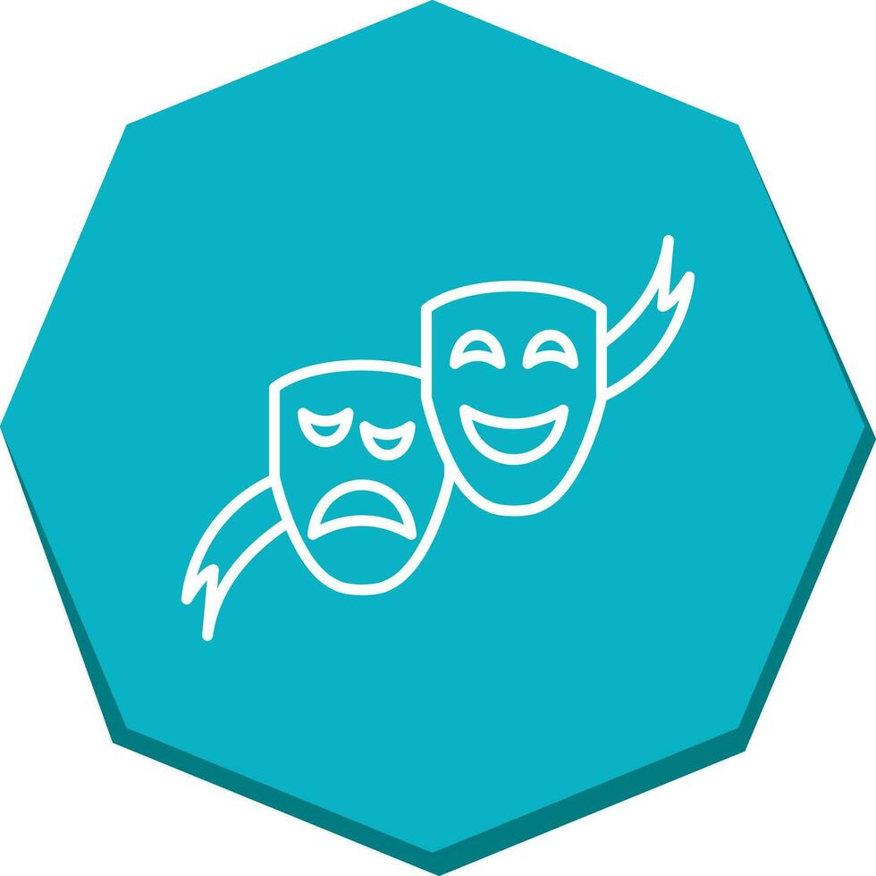 Theater Masks Vector Icon