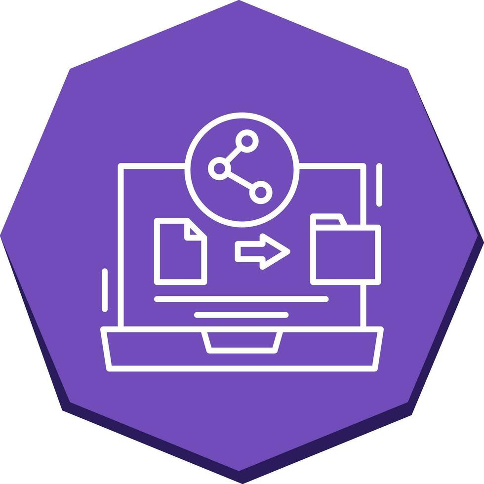 icono de vector de compartir archivo