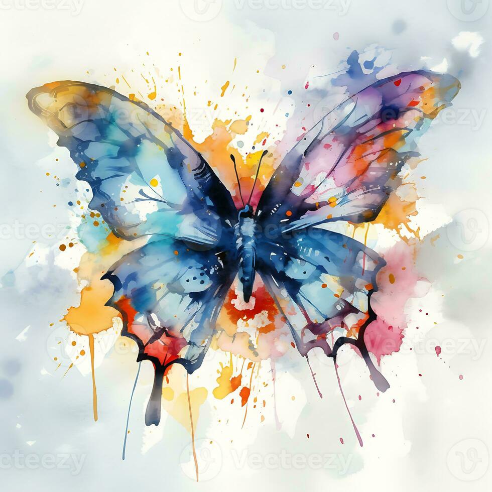 acuarela fantasía mariposa clipart ilustración antecedentes foto