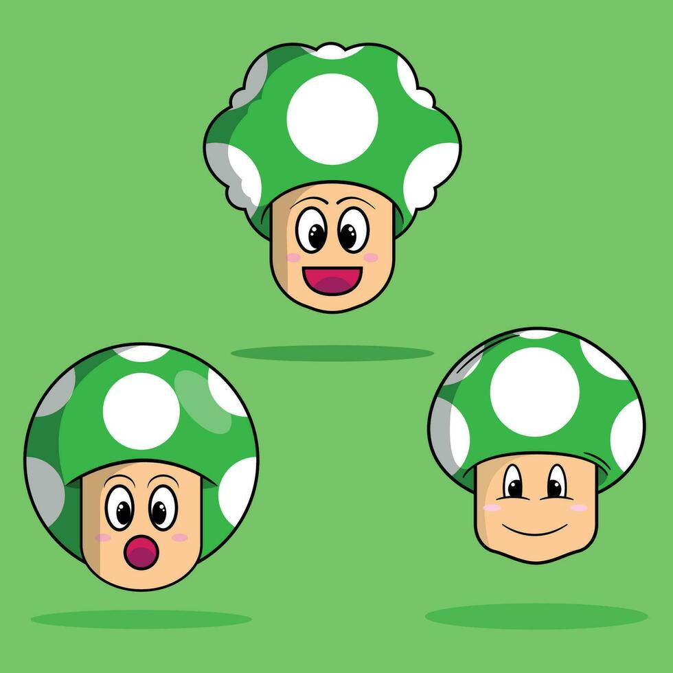 The Illustration of Mushroom Boy Pack vector