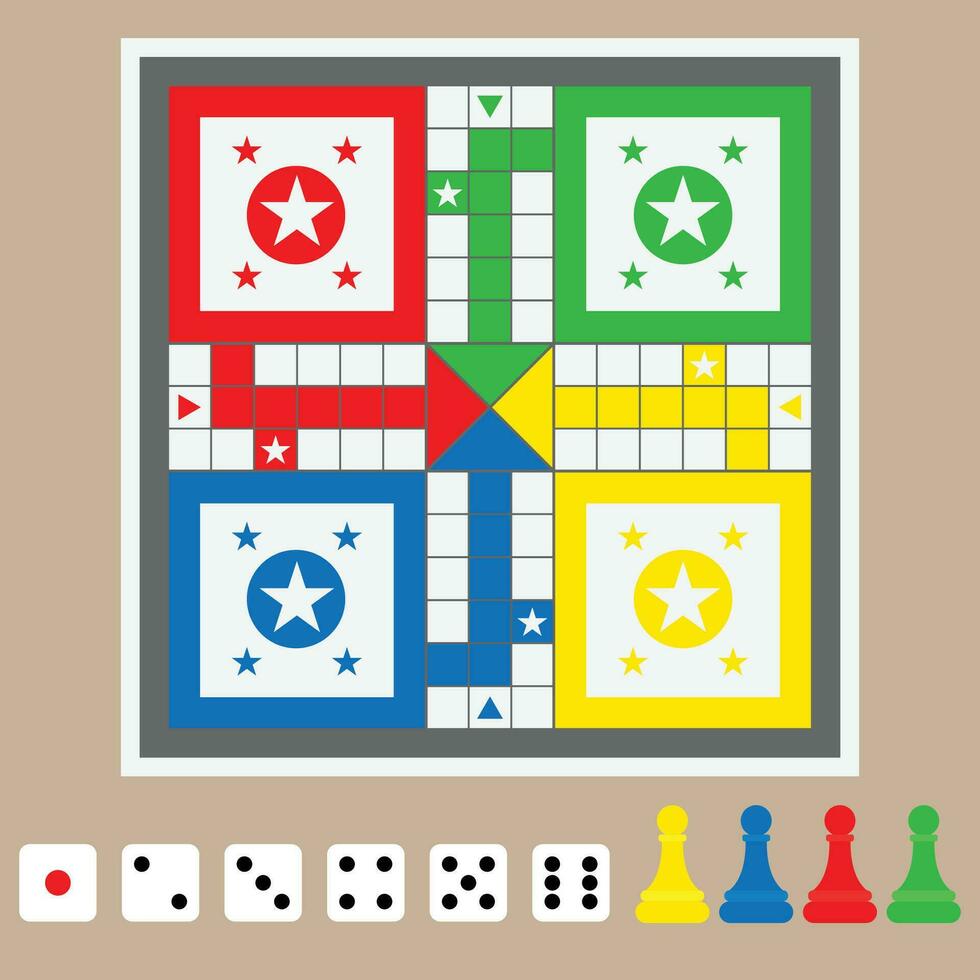 The Illustration of Ludo Game Set vector