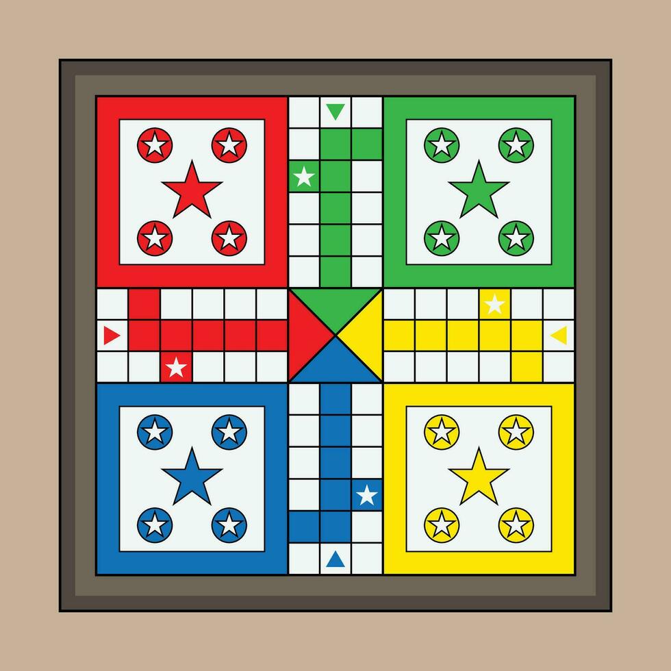 el ilustración de ludo juego vector