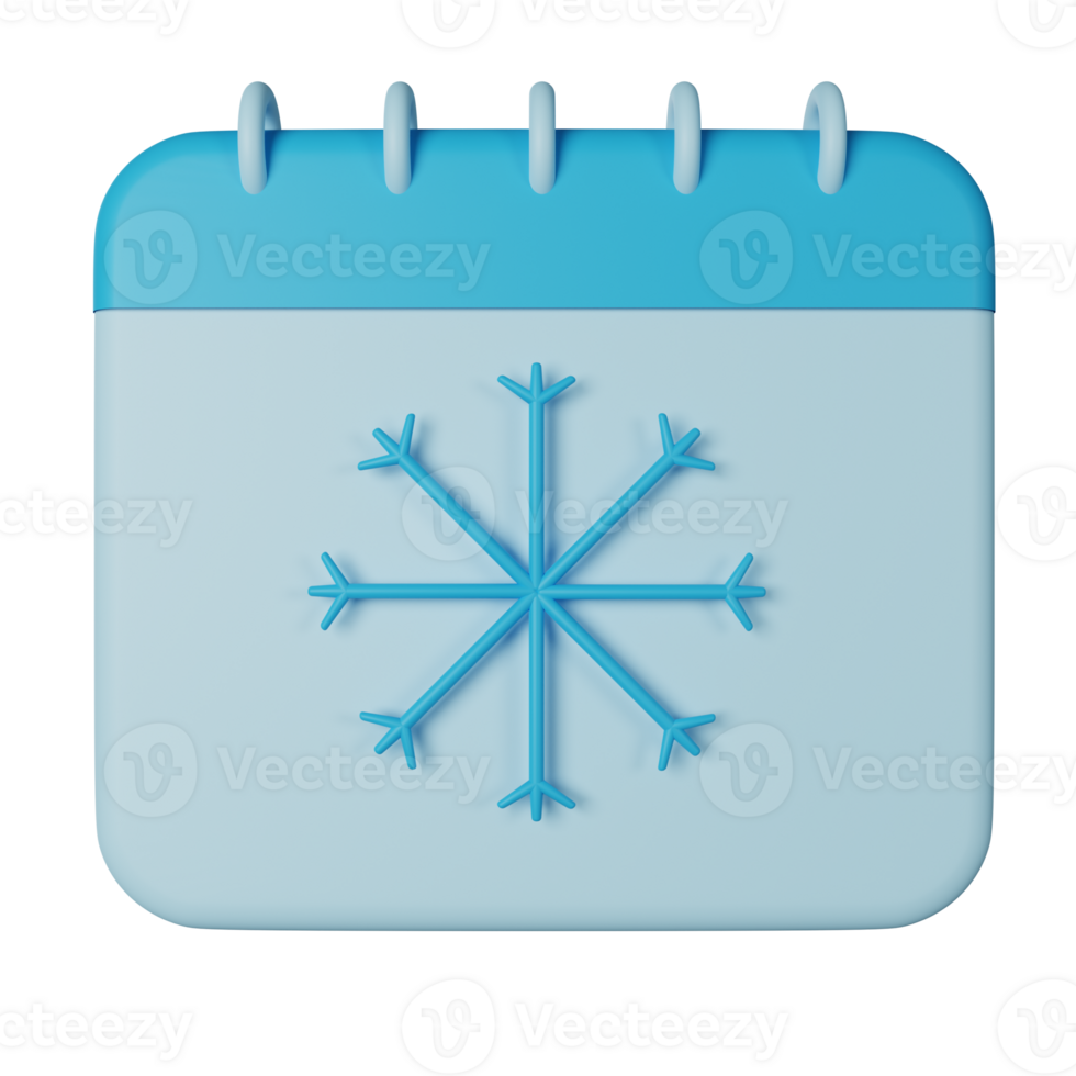 Winter 3D Render Icon Illustration png