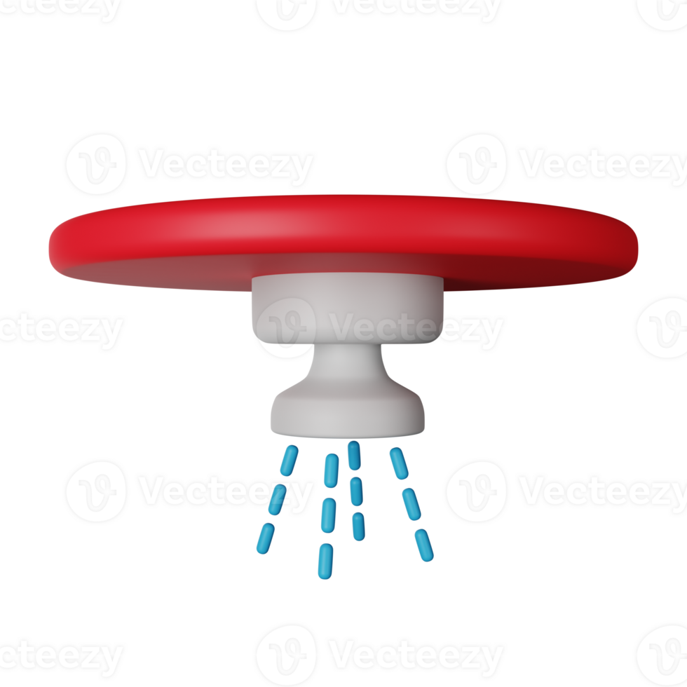 Sprinkler 3D Render Icon Illustration png