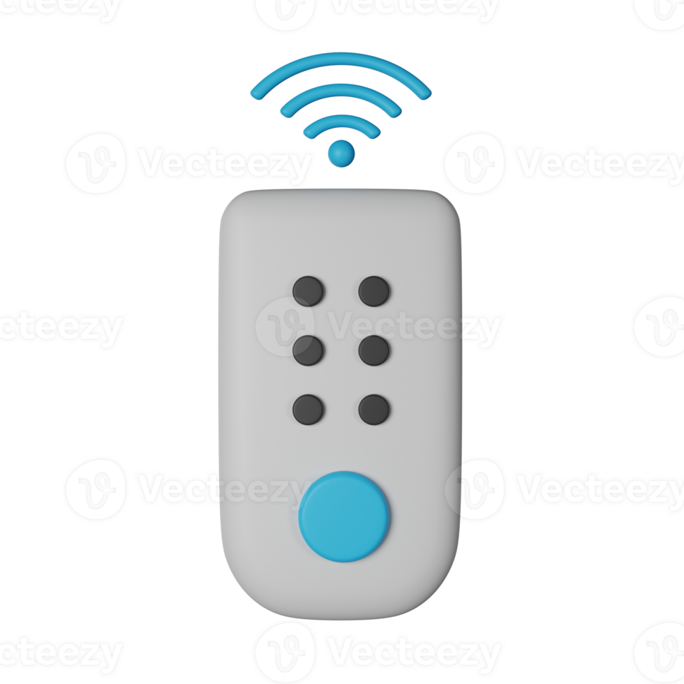 Remote Control 3D Render Icon Illustration png