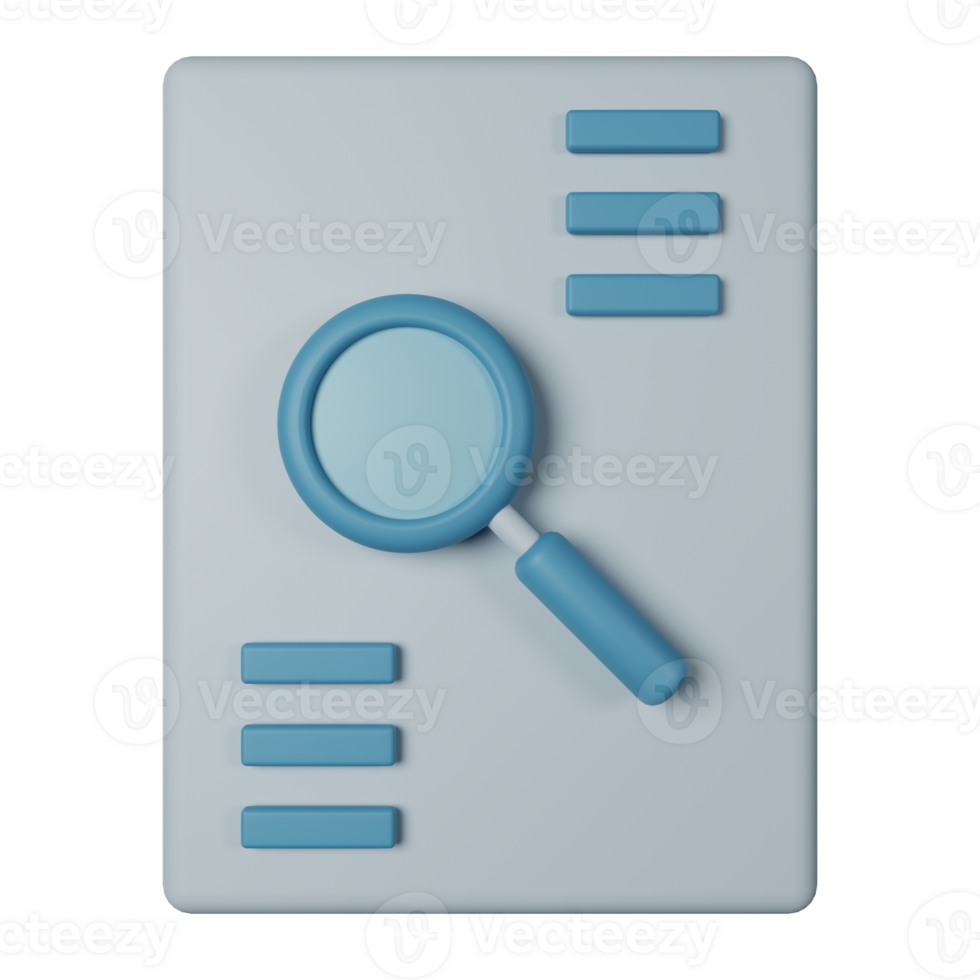 Search 3D Render Icon Illustration png