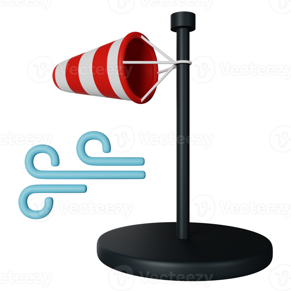 Wind Socket 3D Render Icon Illustration png