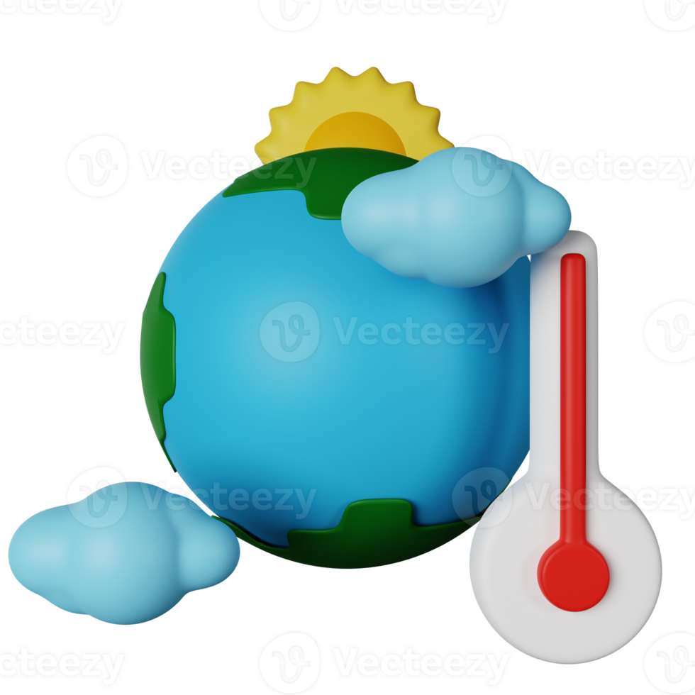 Warm 3D Render Icon Illustration png