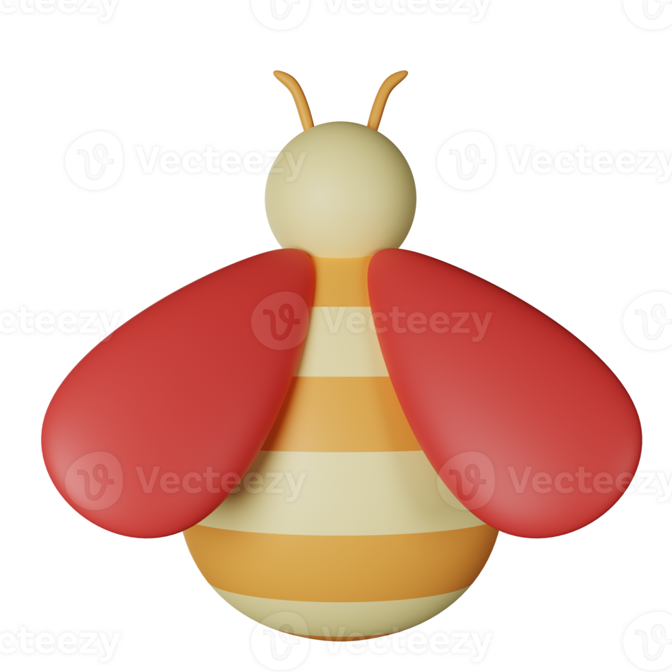 Bee 3D Render Icon Illustration png