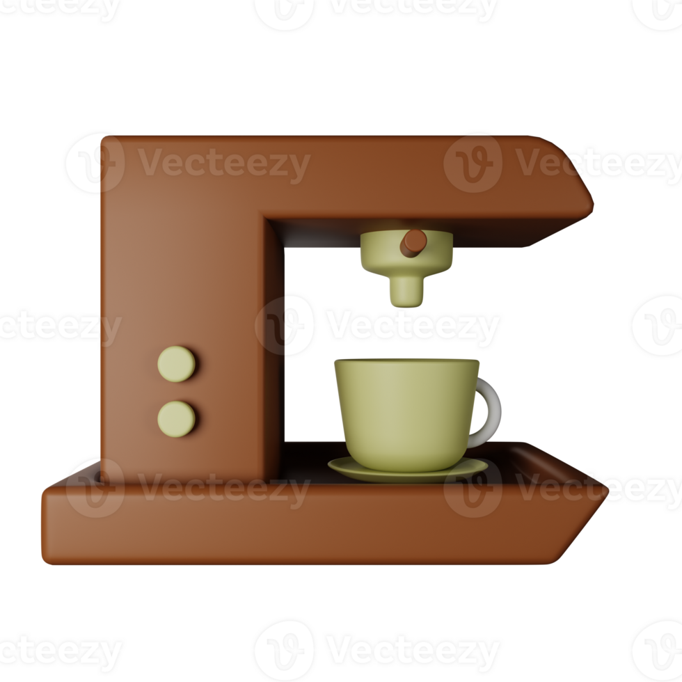 Coffee Machine 3D Render Icon Illustration png