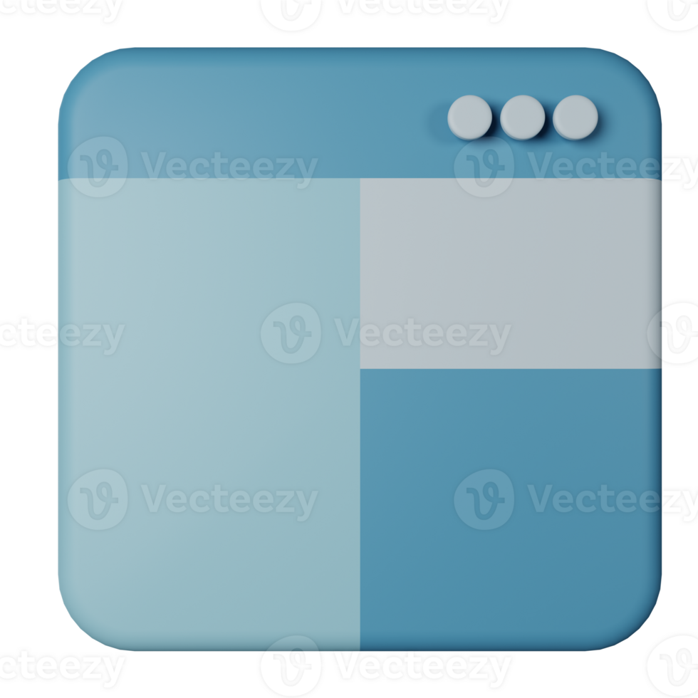 illustration de l'icône de rendu 3d de mise en page png