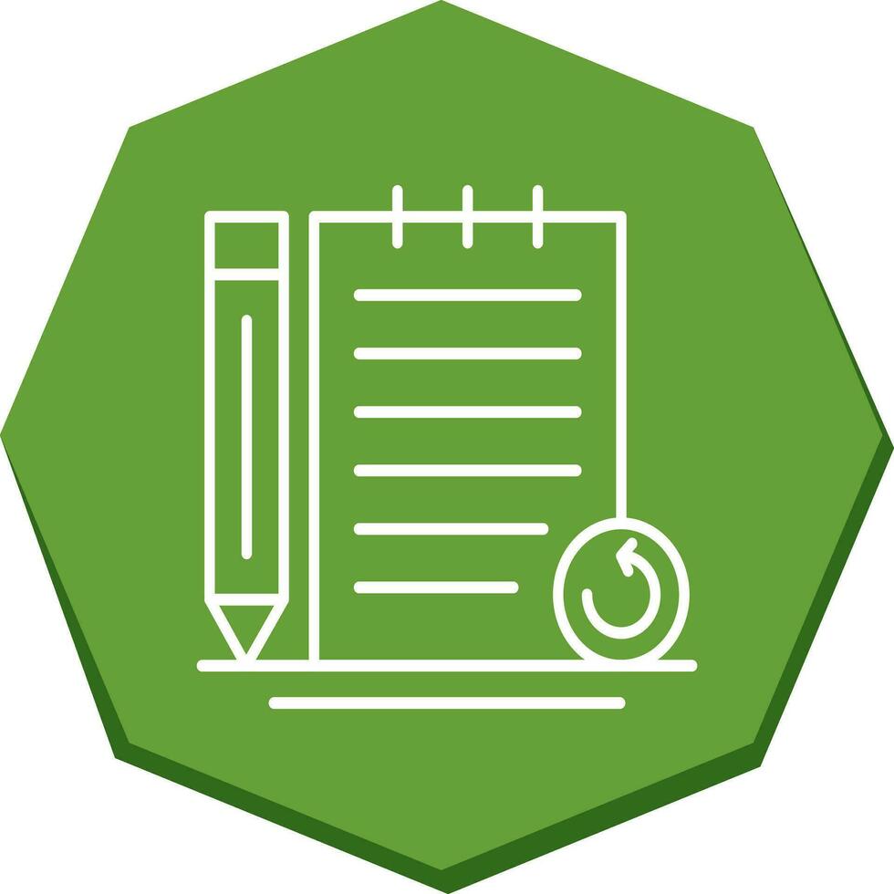 icono de vector de notas revisadas