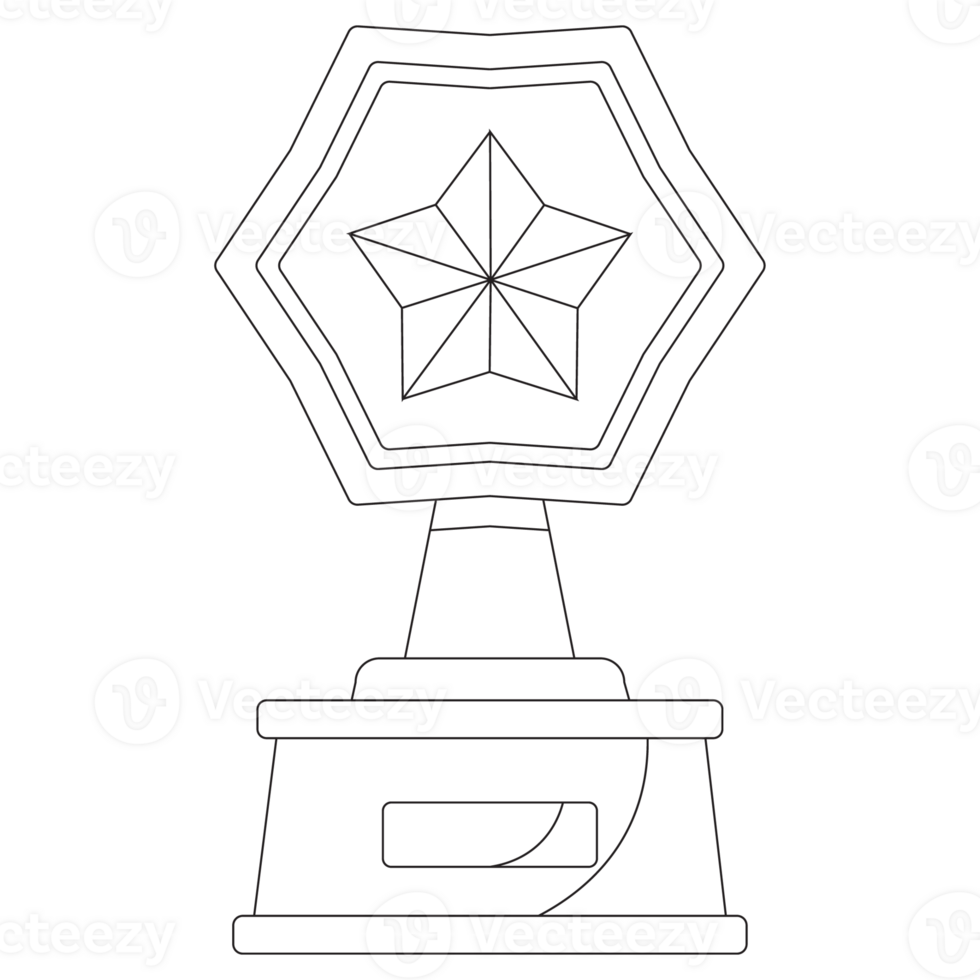 esagono trofeo realizzazione distintivo 2d schema illustrazioni png