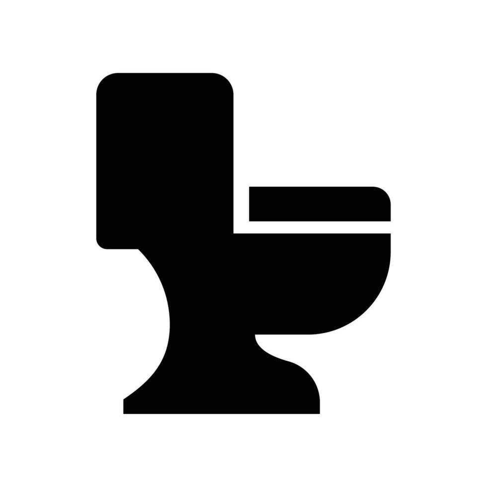 baño glifo icono. bidé lavabo sencillo sólido pictograma. asiento armario logo en baño habitación equipo. plano estilo para web, móvil sitio web. vector ilustración. diseño en blanco antecedentes. eps 10