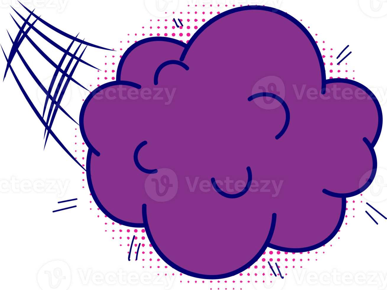 Bubbles for speech design, Transparent background. png