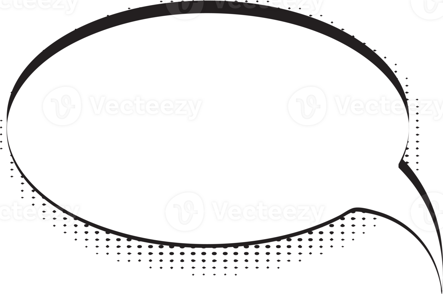 Bubbles for speech design, Transparent background. png