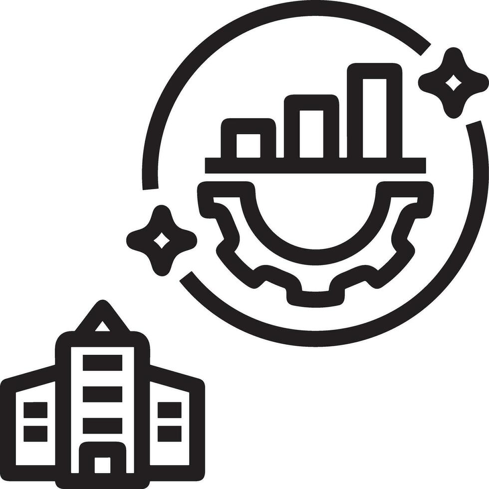 Growth business icon symbol vector image. Illustration of the progress outline infographic strategy  development design image