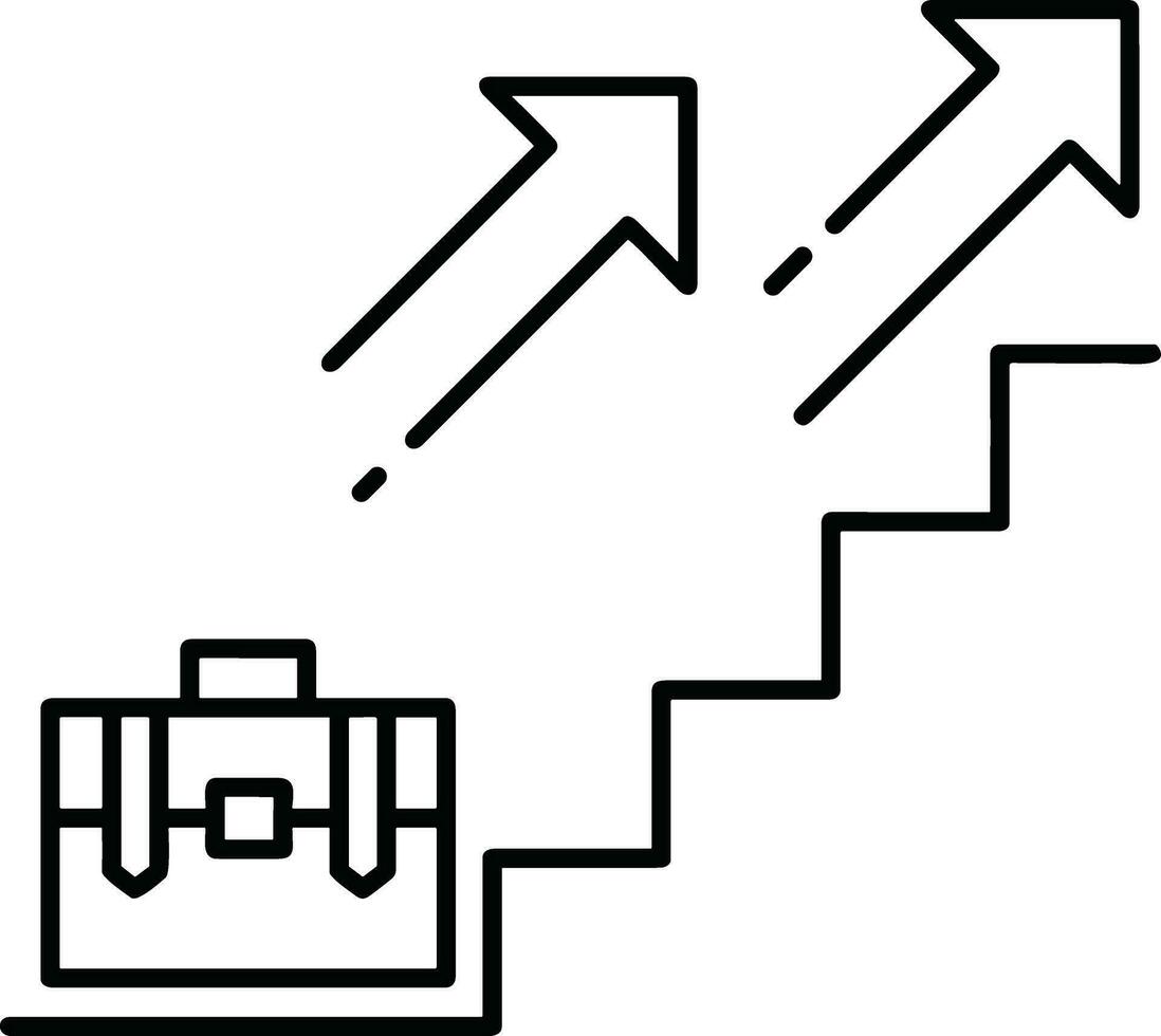 Growth business icon symbol vector image. Illustration of the progress outline infographic strategy  development design image