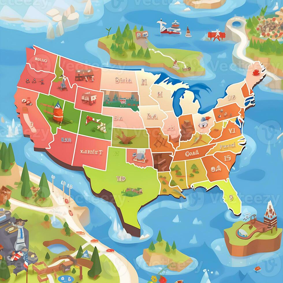 World American map Asia continent map and USA continent map Planet Earth photo