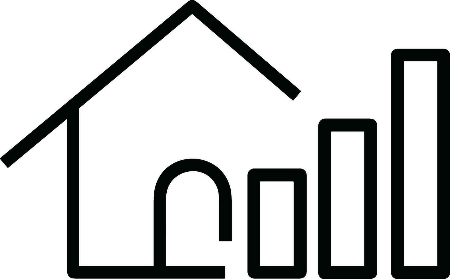 Growth business icon symbol vector image. Illustration of the progress outline infographic strategy  development design image