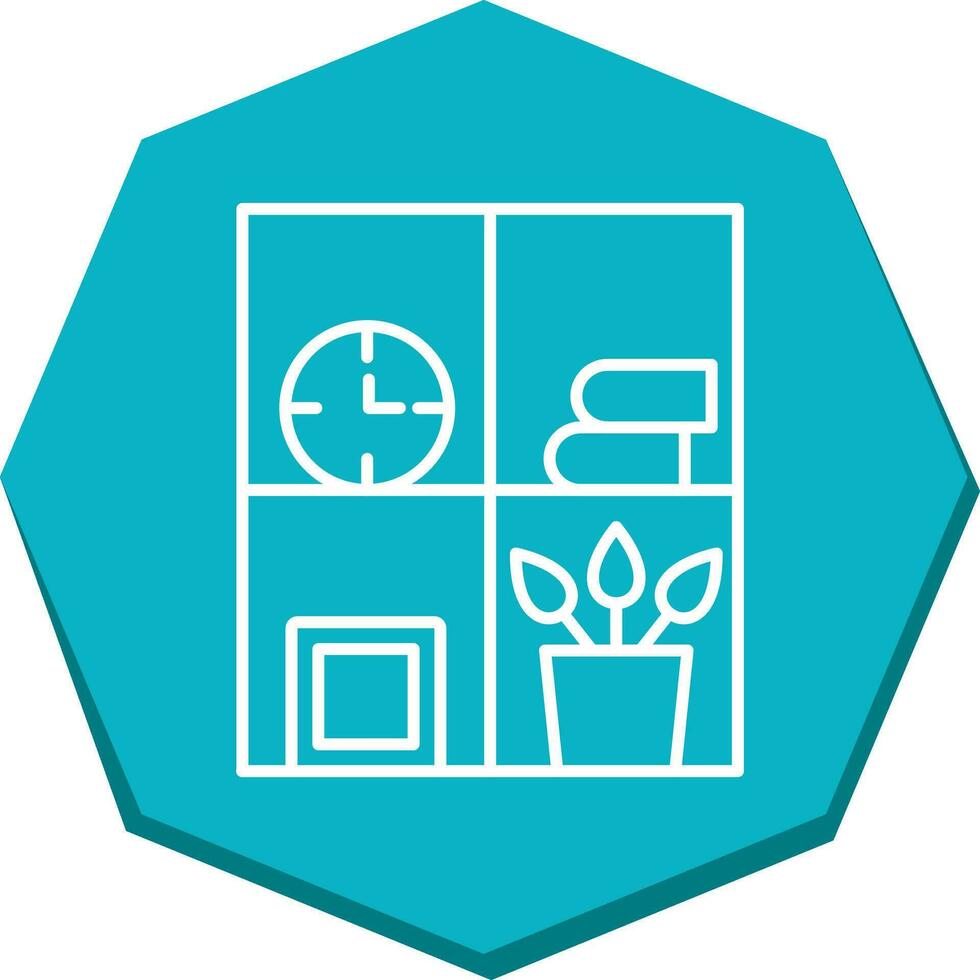 Bookshelf Vector Icon