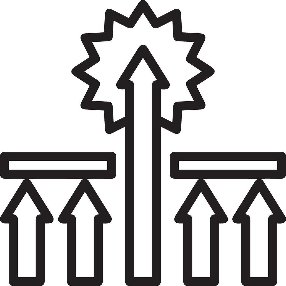 Growth business icon symbol vector image. Illustration of the progress outline infographic strategy  development design image