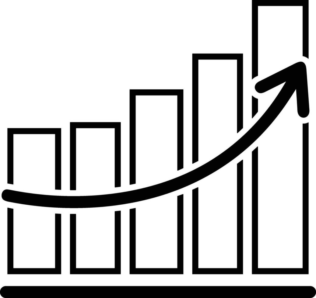 Growth business icon symbol vector image. Illustration of the progress outline infographic strategy  development design image