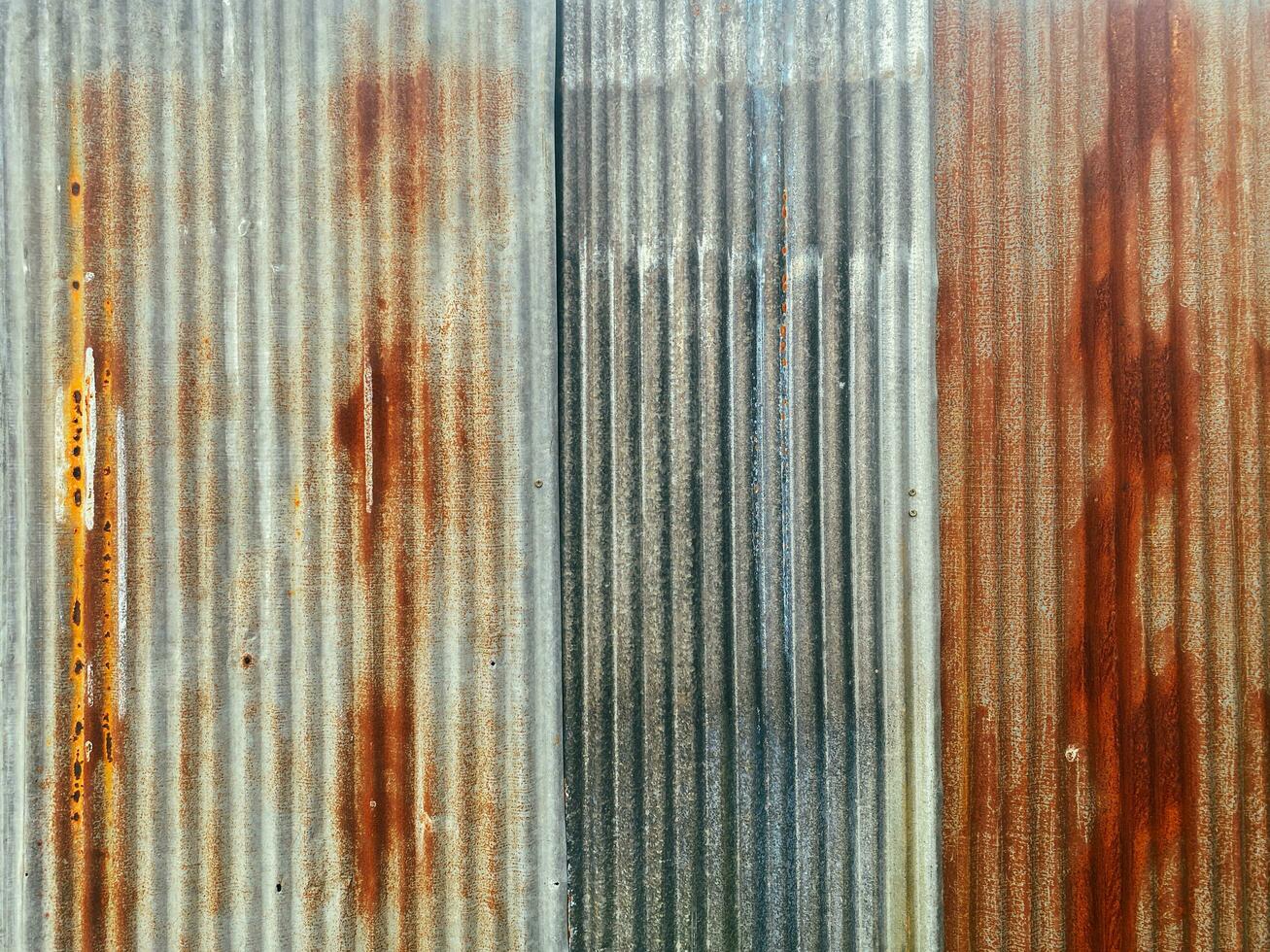 Old zinc rustic vertical texture and background photo