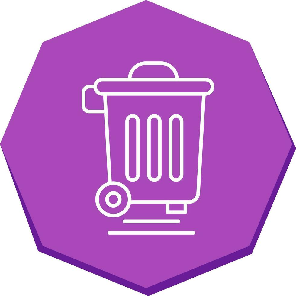 icono de vector de cubo de basura