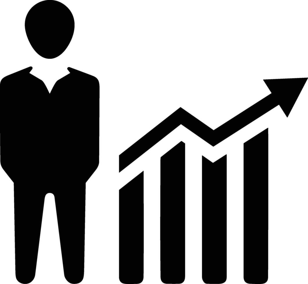 Growth business icon symbol vector image. Illustration of the progress outline infographic strategy  development design image