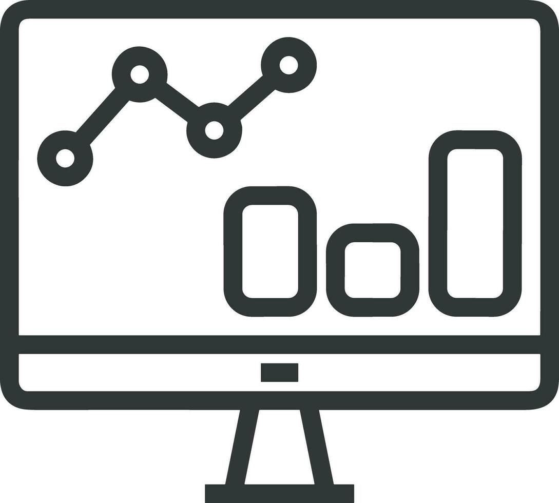 Growth business icon symbol vector image. Illustration of the progress outline infographic strategy  development design image
