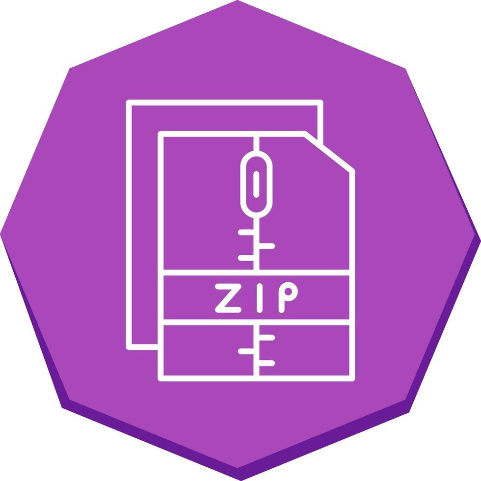 Zip File Vector Icon