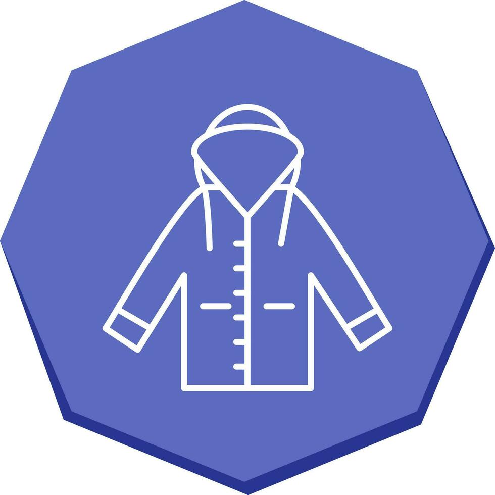 icono de vector de impermeable