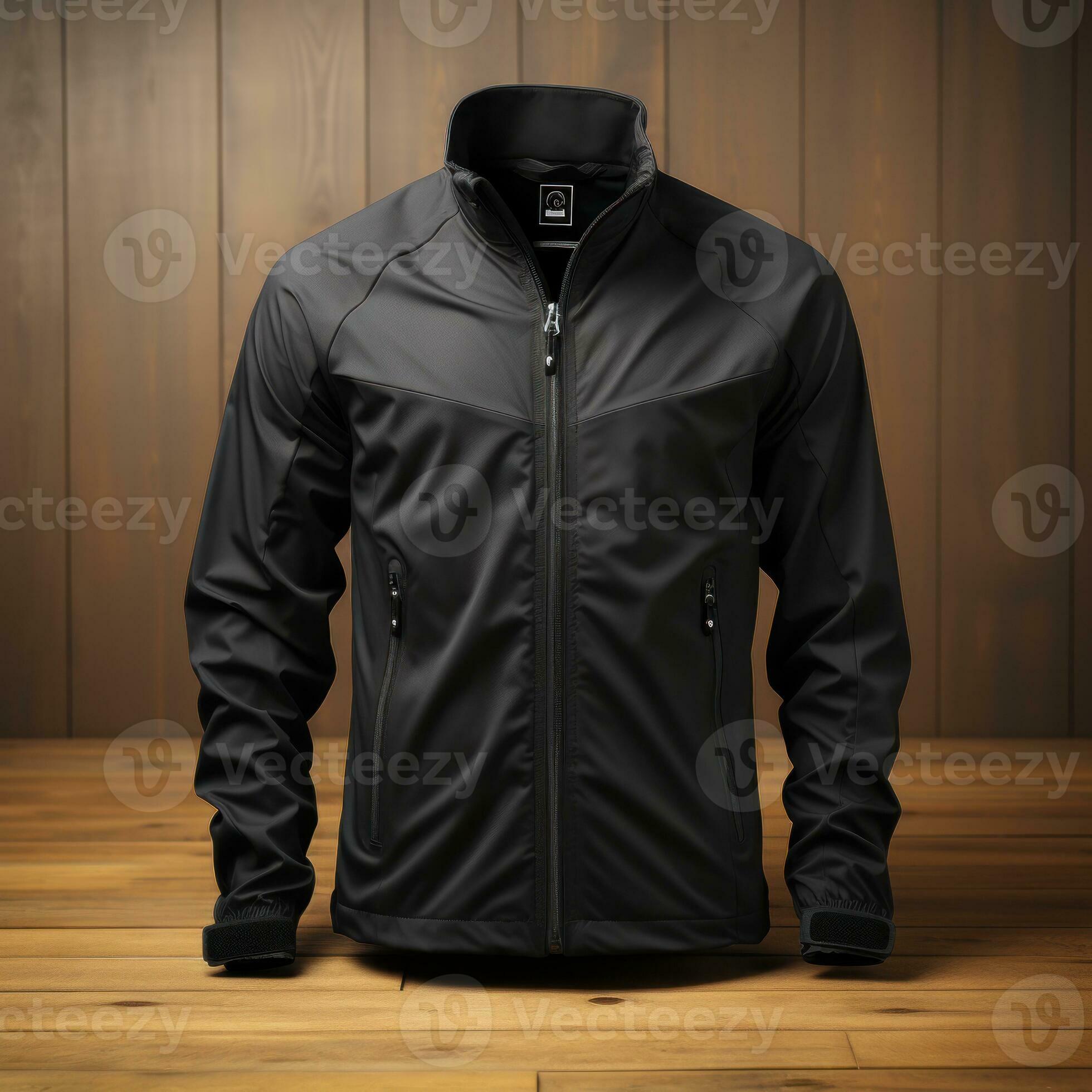 Fabric men's jacket in black muted colors, background for mockup, textile,  garment, fashion material, inspiration, garment factory, sewing design.  Generative Ai Images 29207604 Stock Photo at Vecteezy