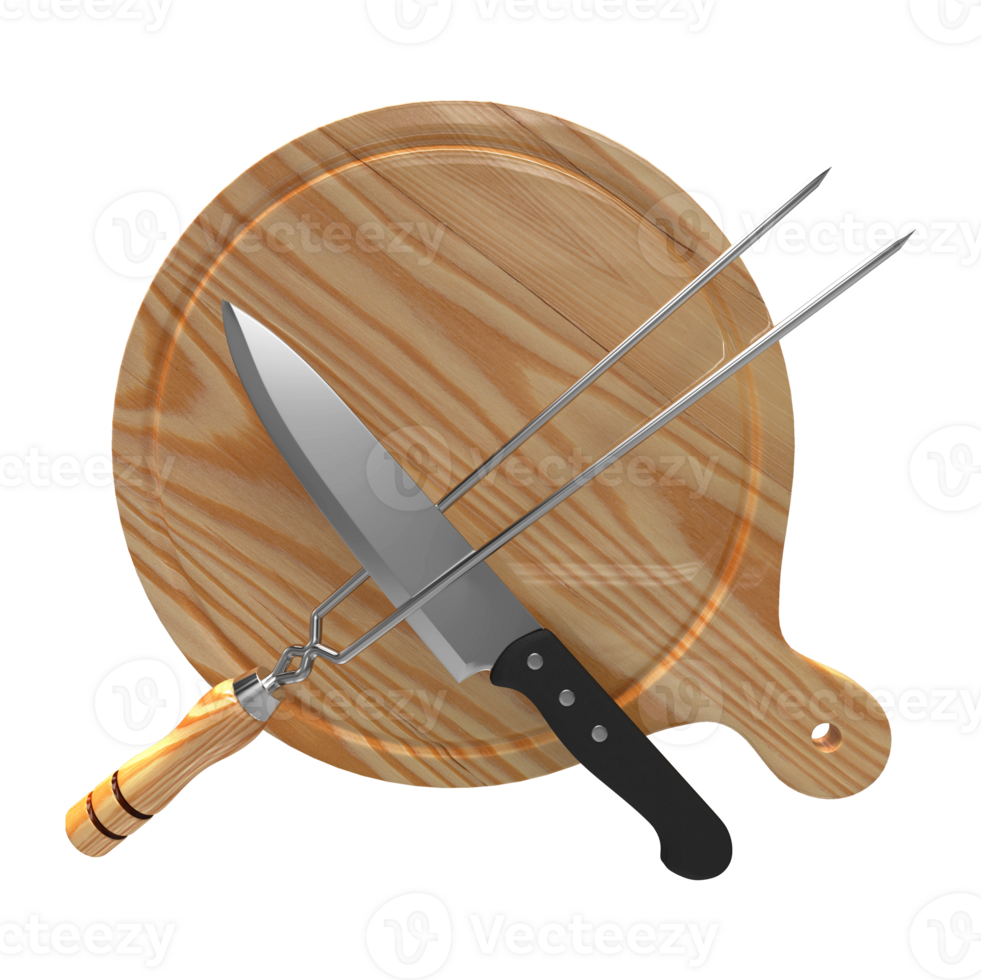 arbecue utensils on wooden png