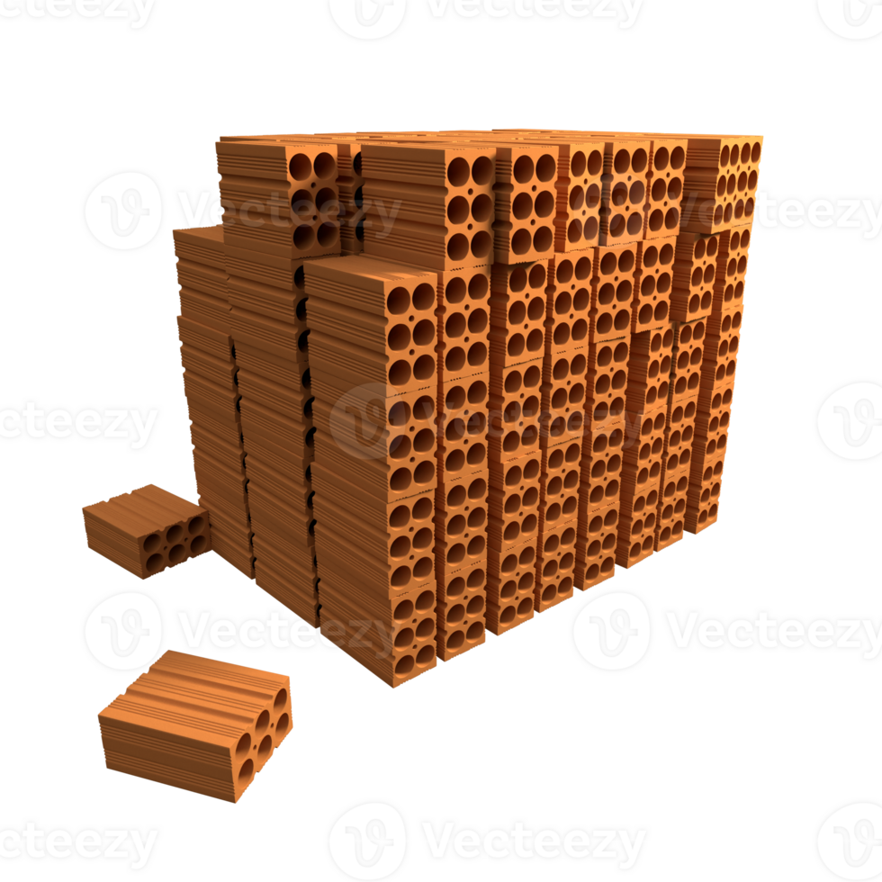 mucchio di costruzione argilla mattoni. png