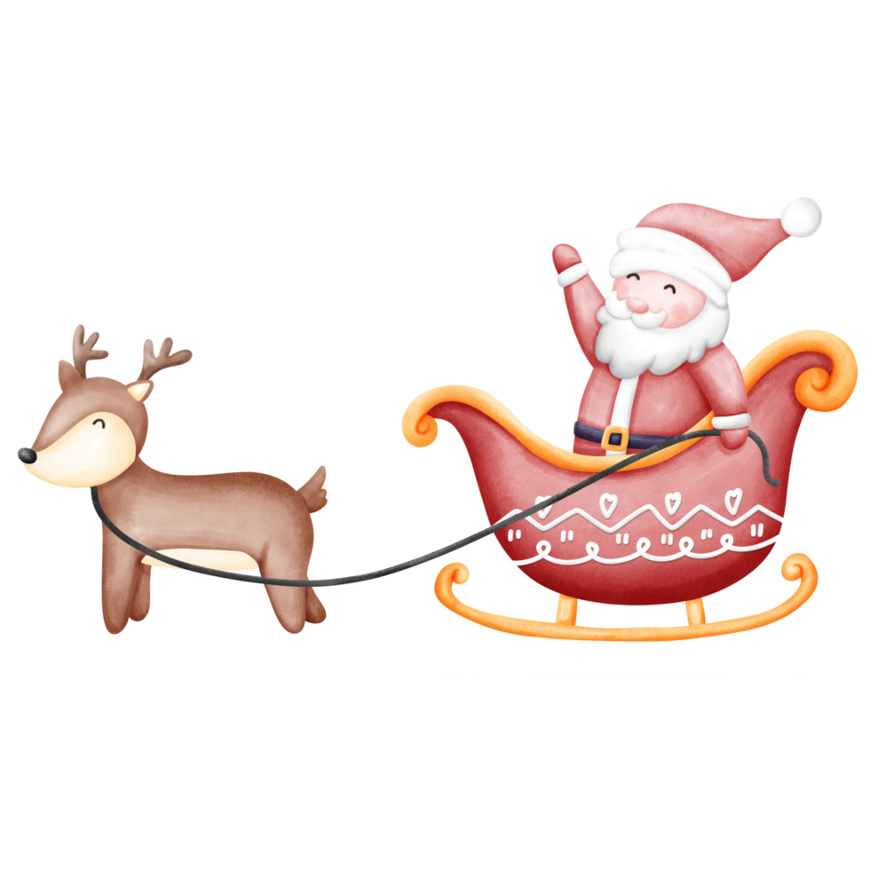 Cute Christmas element watercolor clipart. png