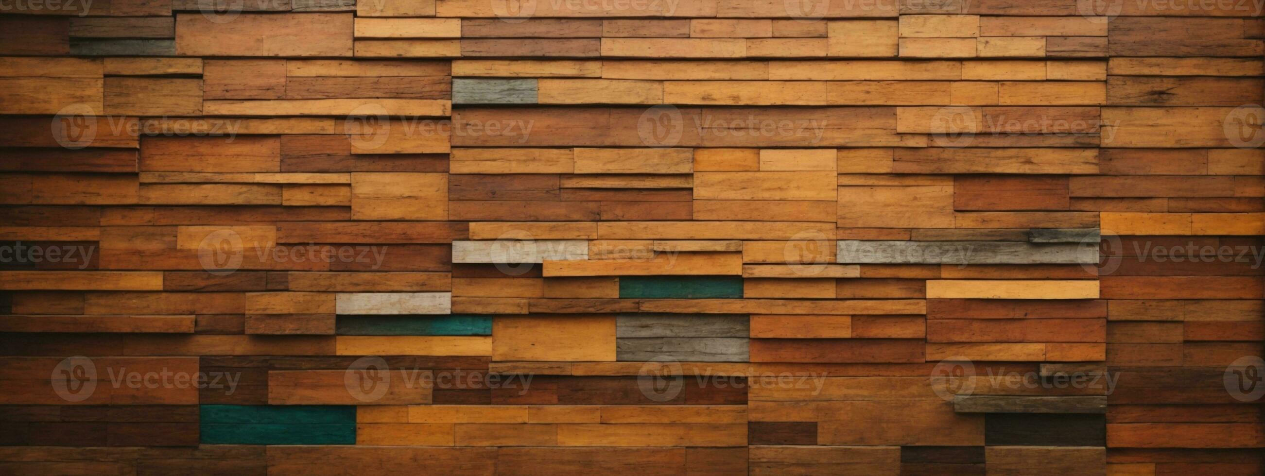 Wood aged art architecture texture abstract block stack on the wall for background, Abstract colorful wood texture for backdrop.. AI generated photo