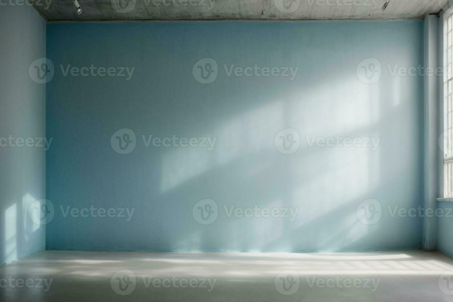 blur abstract soft blue studio and wall background. AI generated photo