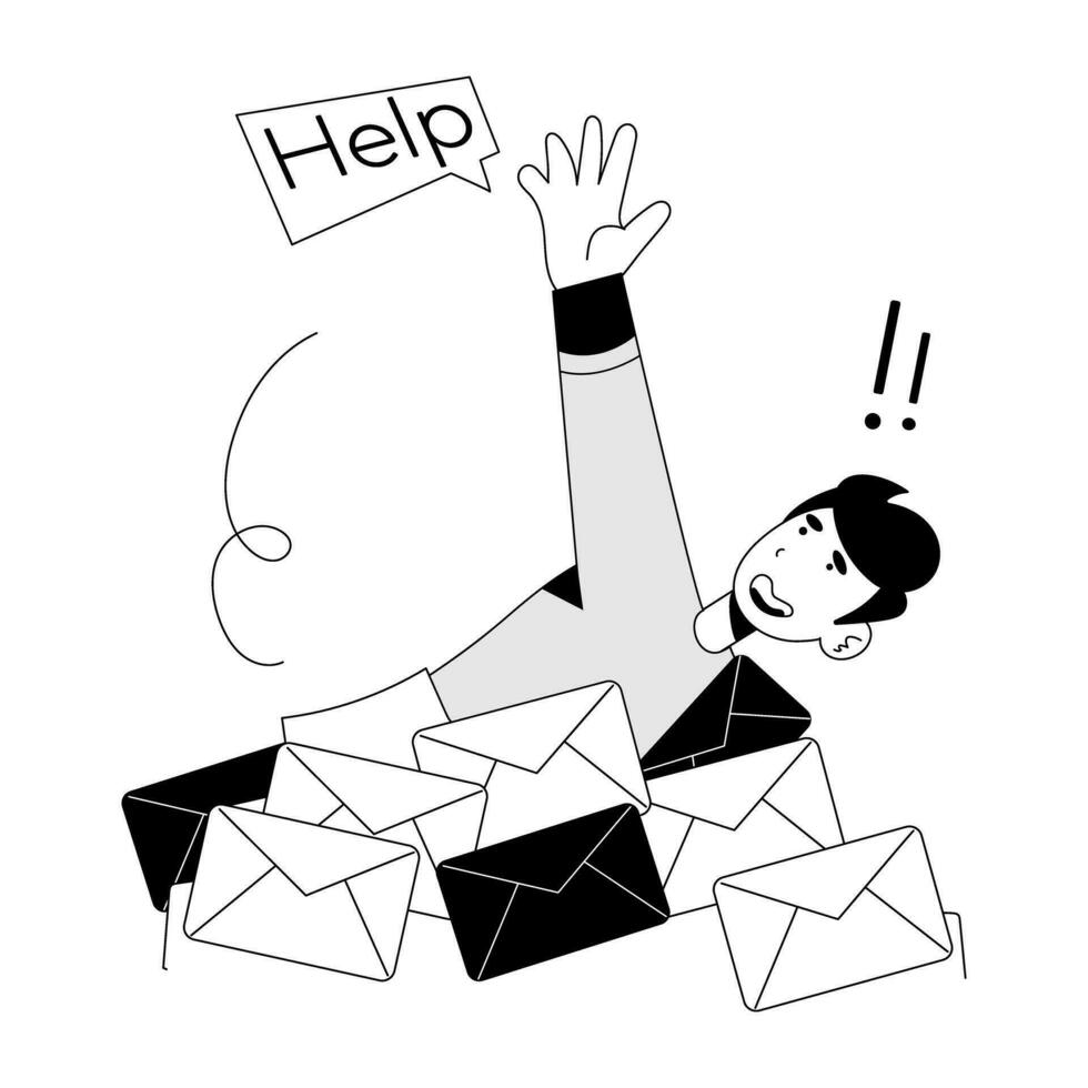 Trendy Ask Help vector