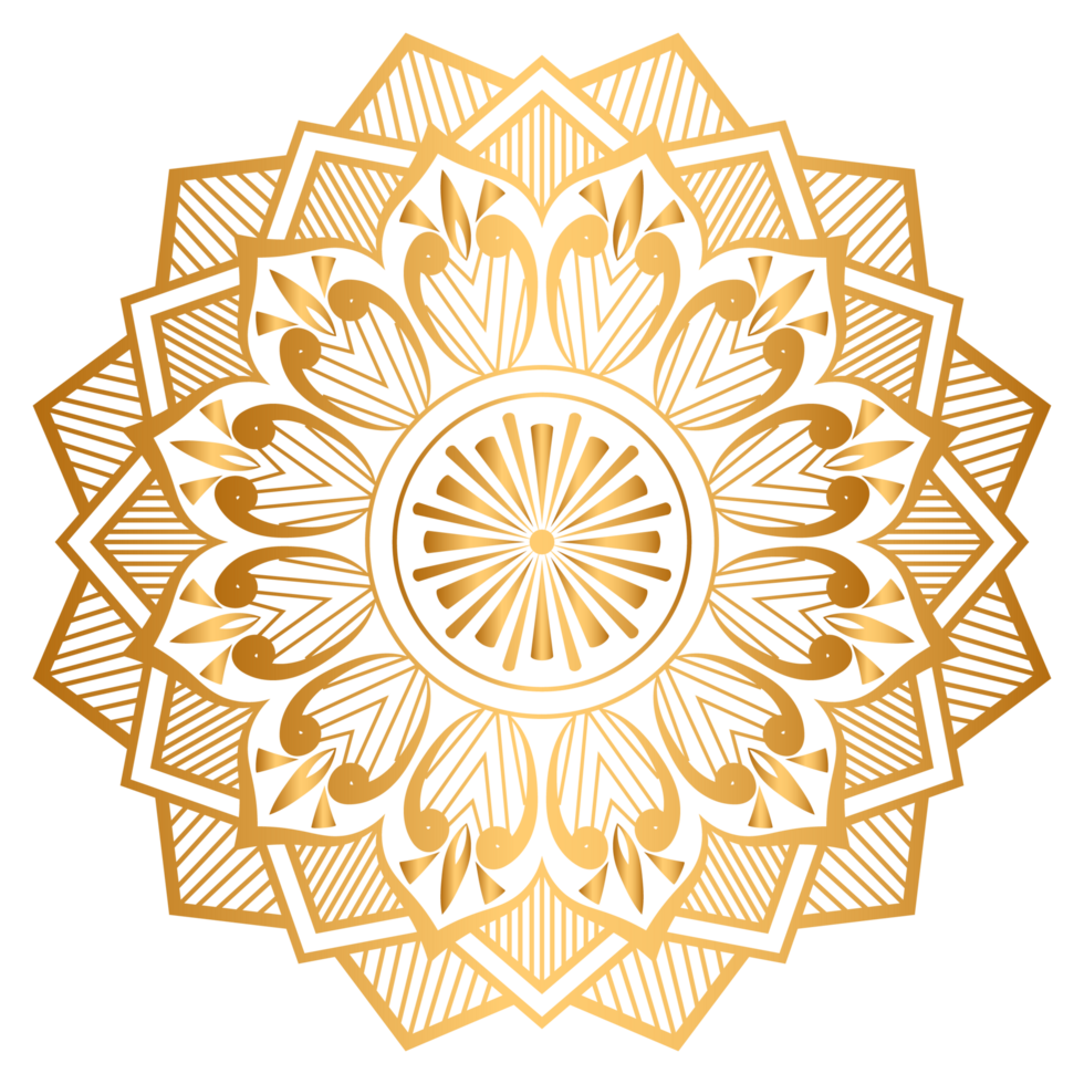 Luxury Mandala Gold Transparent Background In Islamic Arabesque Style For Invitation png