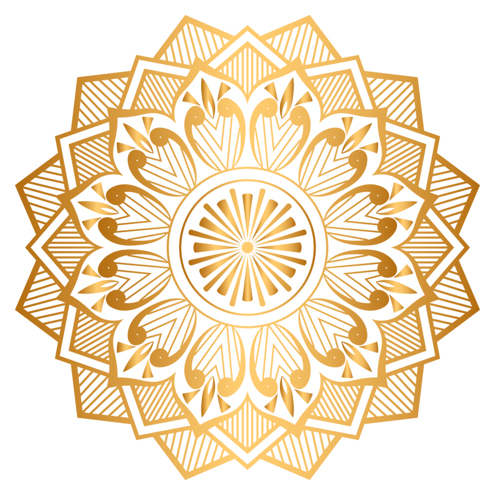 luxe mandala or transparent Contexte dans islamique arabesque style pour invitation png