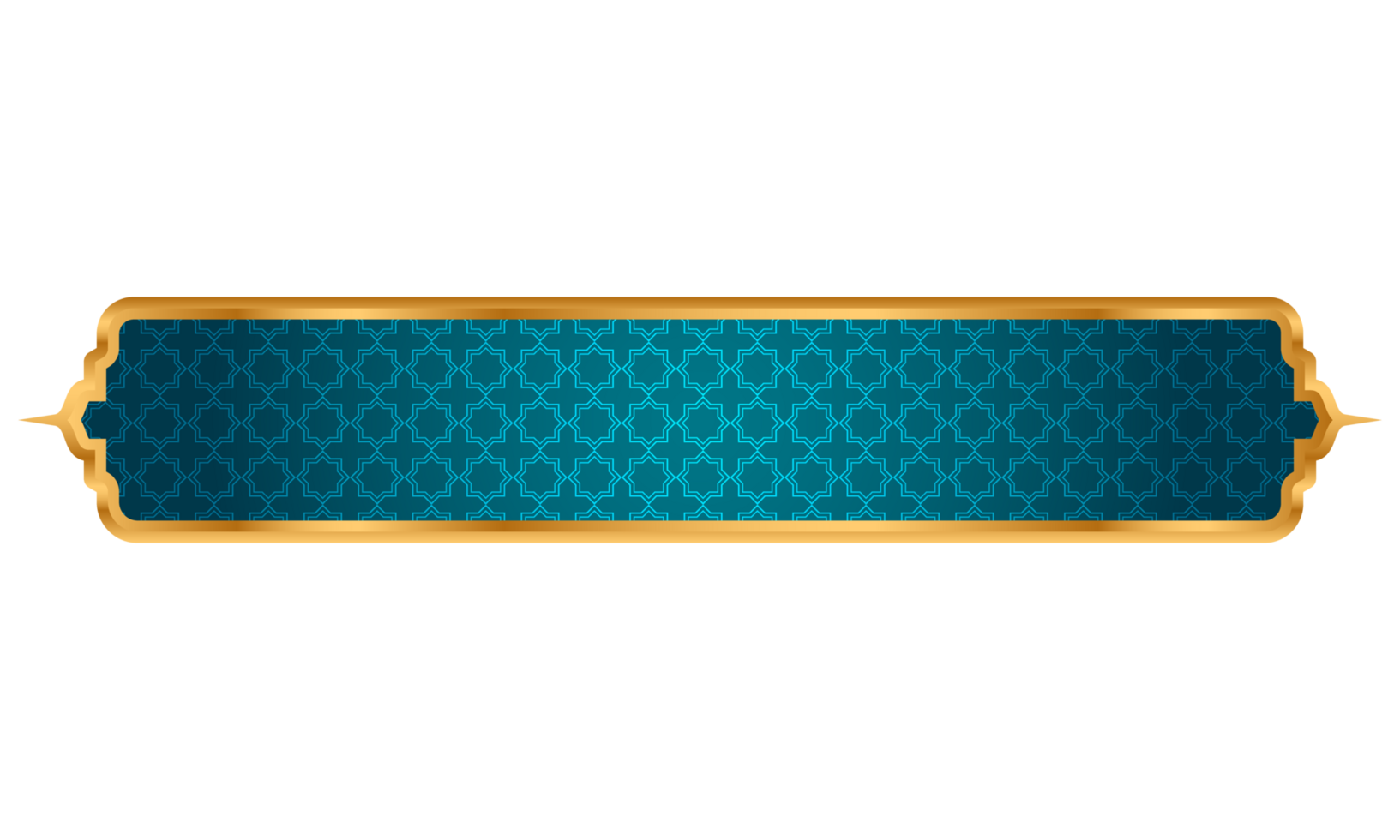 Luxury golden set arabic islamic banner title frame text box in transparent background png