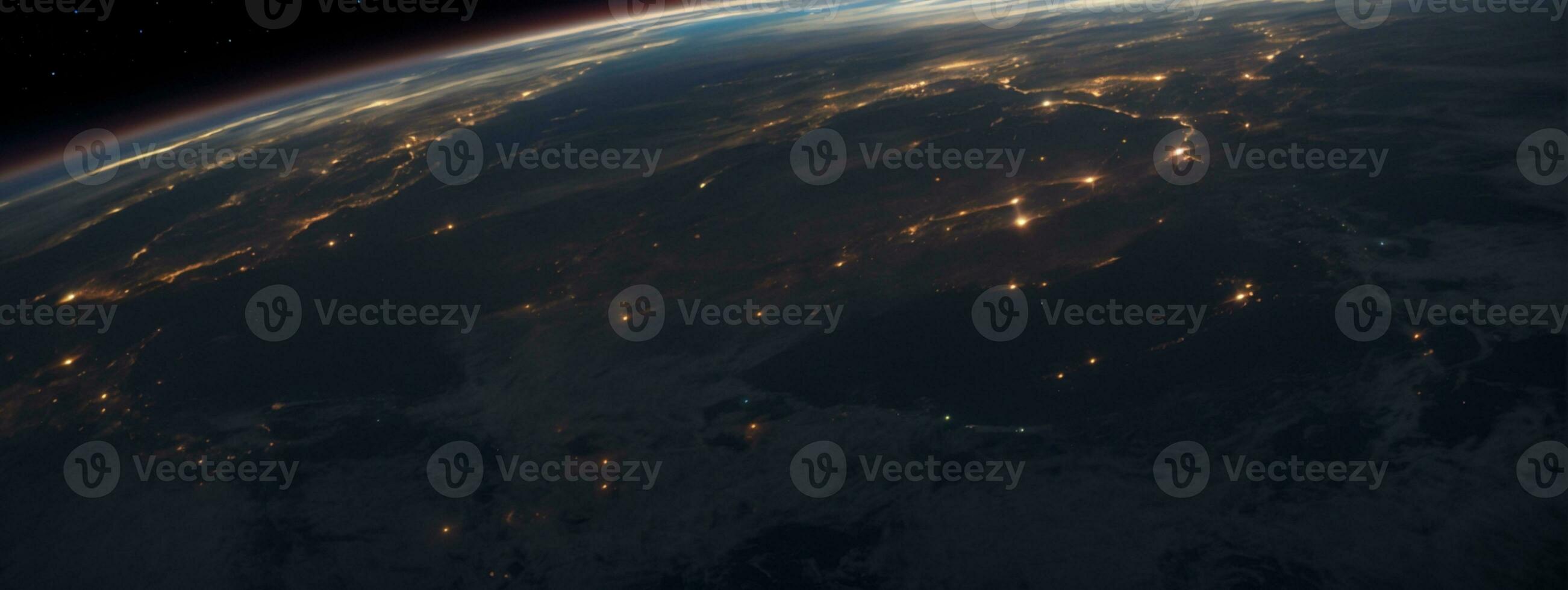 Planet Earth in outer space. Civilization. Elements of this image furnished by NASA. AI generated photo