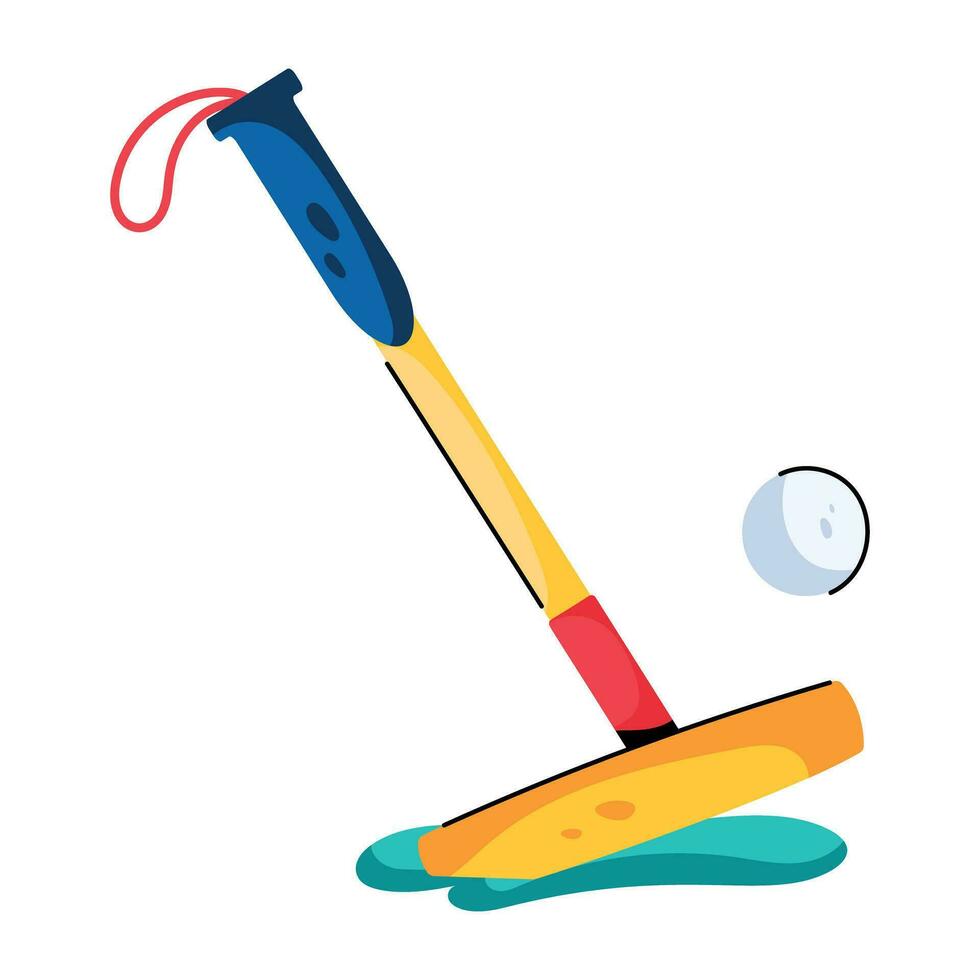 Trendy Polo Mallet vector